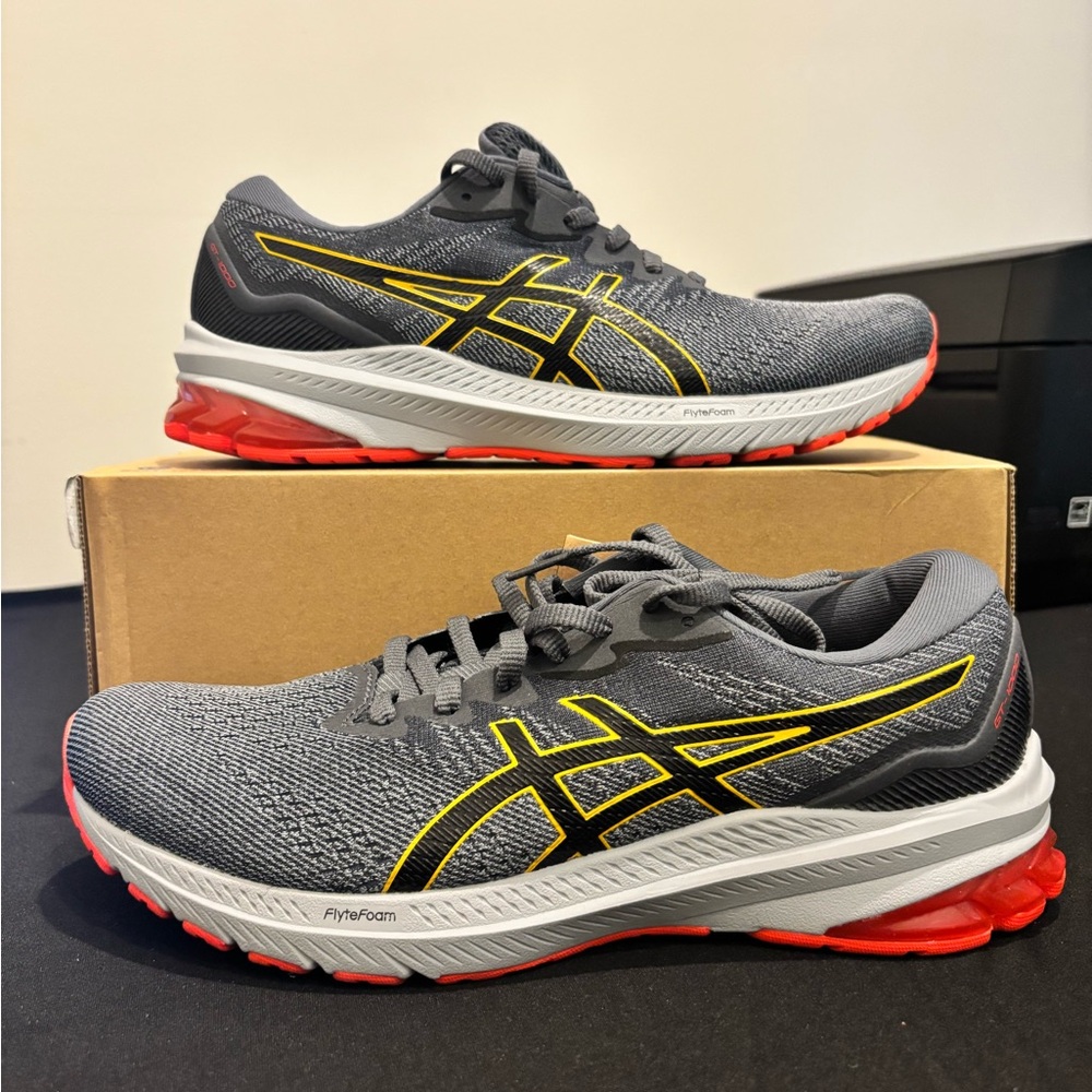 ASICS GT-1000 11 Sheet Rock/Black Running Shoes Size 8